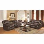 Sir Rawlinson Traditional Gliding Reclining Sofa +Love Seat with Nailhead Studs 2PC