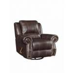 Sir Rawlinson Traditional Swivel Rocker Recliner with Nailhead Studs