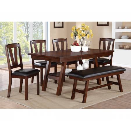 Dining Table F2271 with Bench and 4 Side Chair