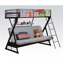 37136 TWIN/FULL BUNK BED W/BOOKSHELF