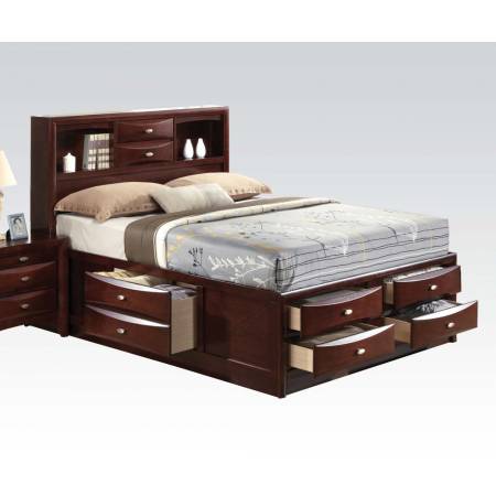 IRELAND ESPRESSO QUEEN BED W/STORAGE