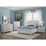 Zandra Eastern King Platform Bed With Footboard Storages 2262KW-1E