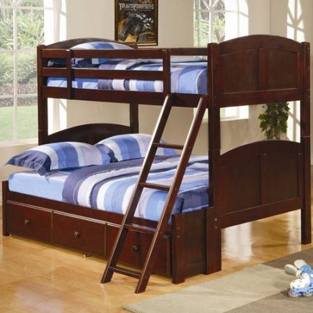 Parker Twin Over Full Panel Bunk Bed with Under Bed Storage Unit