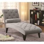 Accent Seating Velour Tufted Chaise
