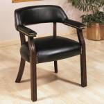 Office Chairs Traditional Upholstered Vinyl Side Chair with Nailhead Trim