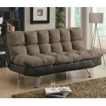 Sofa Beds and Futons Contemporary Brown Microfiber/Dark Brown Vinyl Sofa Bed