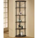 Bookcases Corner Bookshelf in Dark Finish