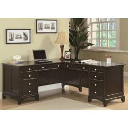 Garson L-Shaped Desk with 8 Drawers