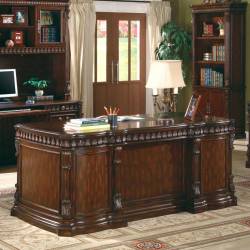 Union Hill Double Pedestal Desk with Leather Insert Top