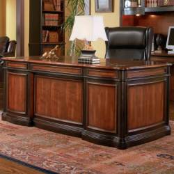 Pergola Double Pedestal Desk with Felt Lined Drawers