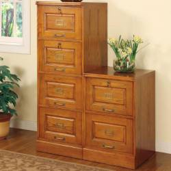Palmetto Oak File Cabinet with 4 Drawers
