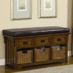 Benches Small Storage Bench with Upholstered Seat