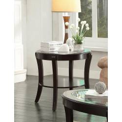 Pierre End Table with Glass Insert