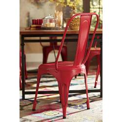 Amara Red Metal Chair - Red