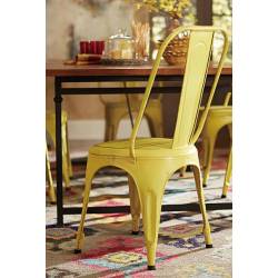 Amara Yellow Metal Chair - Yellow