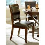 Helena Side Chair in Dark Brown Leatherette