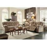 Laurelton Reclining Sofa Set - Taupe Fabric 