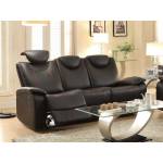 Talbot Double Reclining Sofa - Black Bonded Leather