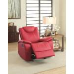 Talbot Glider Reclining Chair - Red Bonded Leather