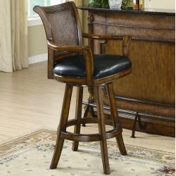 Clarendon Traditional Bar Stool with Leather Seat