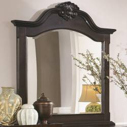 Cambridge Arched Dresser Mirror with Shell Carving