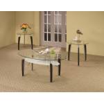 3 Piece Occasional Table Sets 3-Piece Contemporary Round Coffee & End Table Set
