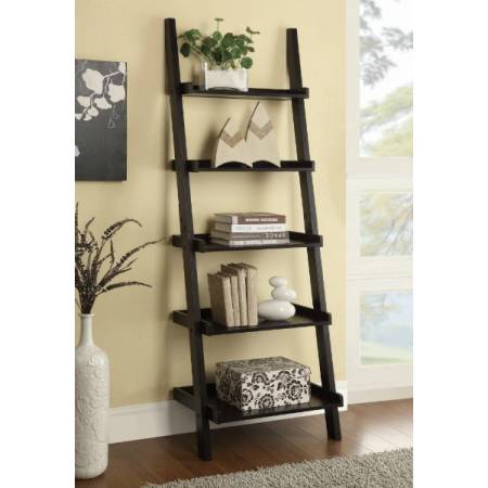 Bookcases Cappuccino Ladder Bookcase with 5 Shelves