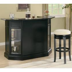 Inwood Contemporary Bar with Wine Rack and Stemware Storage