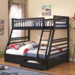 Bunks Twin over Full Bunk Bed with 2 Drawers and Attached Ladder
