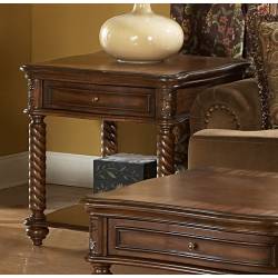 Trammel End Table with Drawer 5554-04