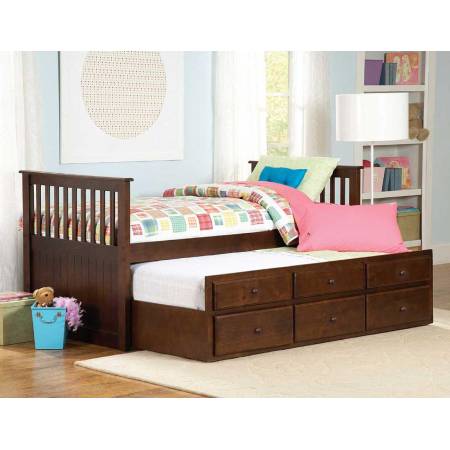  Zachary Twin-Twin Trundle Bed 571PE-1