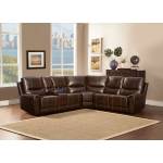 Gerald Sectional Sofa Set - Brown - Bonded Leather Match 9600 Homelegance 