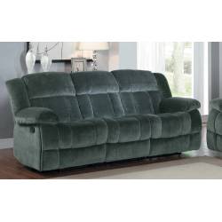 Laurelton Double Reclining Sofa - Charcoal - Textured Plush Microfiber  9636CC-3 Homelegance 