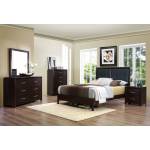 Edina Bedroom Set - Brown Espresso 4pc set (QB+NS+DR+MR)