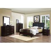 Edina Bedroom Set - Brown Espresso 4pc set (QB+NS+DR+MR)