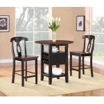 Atwood 3-Piece Counter Height Dining Set 2505BK-36