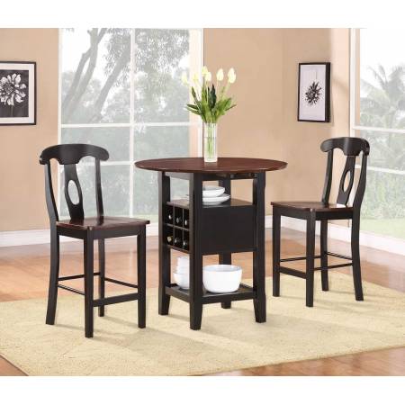 Atwood 3-Piece Counter Height Dining Set 2505BK-36