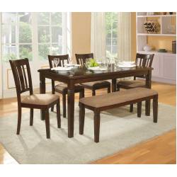 Devlin Dining Set - Espresso 5pc set (TABLE + 4 SIDE CHAIRS)