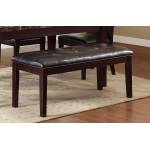 Teague Bench - Espresso  - Tufted Dark Brown Bi-Cast Vinyl 2544-13