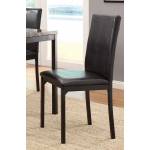 Tempe Side Chair - Black - Dark Brown Bi-Cast Vinyl 2601S