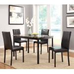 Tempe Dining Set - Black 5pc set (TABLE + 4 SIDE CHAIRS