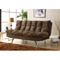 Jazz Click-Clack Sofa Bed - Chocolate - Textured Plush Microfiber 4809CH