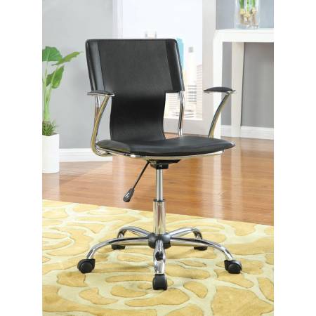 Office Chairs Contemporary Adjustable Height Black Task Chair