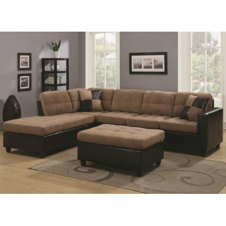 01 Mallory Reversible Sectional with Casual and Contemporary Style