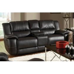 Lee Transitional Double Reclining Gliding Love Seat with Console
